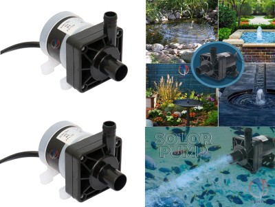 Mass Pro 2Pcs 12V DC Solar Powered Water Pump For DC Cooler/Aquarium/Fountain/Sanitizers Submersible Water Pump(0.1 hp)