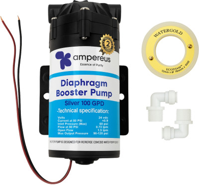 AMPEREUS 100 GPD RO Booster Motor Pump for Water Purifier & Home Use with 1 Year Warranty Diaphragm Water Pump(0.064 hp)