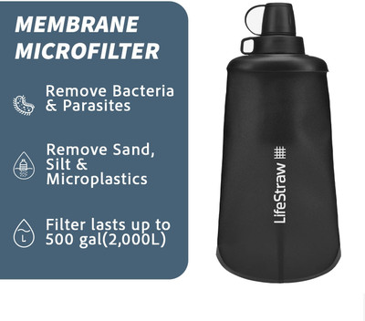 LifeStraw 650 ml Water Purifier Bottle(Grey)