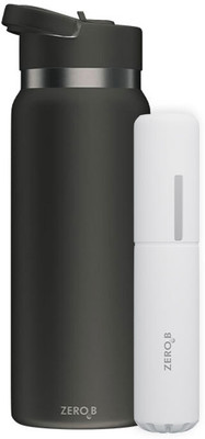 Zero B 600 ml Water Purifier Bottle(Black)