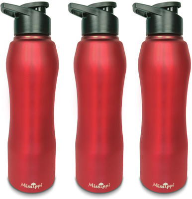MISSIPPI 1000 ml Steel Sipper(Pack of 3, Maroon)