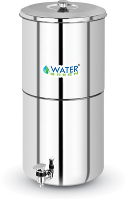 WATER GREEN Stainless Steel 27 L Gravity Based Water Purifier(Silver)
