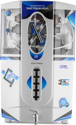 Aqua Fresh Omega Opel Copper 18 L RO + UV + UF + TDS Water Purifier With Prefilter  ((White-Blue)) For Rs. 4309 @ 43 %