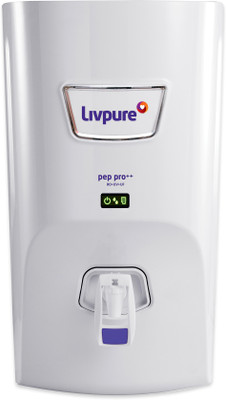 LIVPURE LIV-PEP-PRO-PLUS+ 7 L RO + UV + UF Water Purifier Suitable for all - Borewell, Tanker, Municipality Water(White)