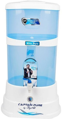captain pure by Kapil Dev Non-Electric Xtra Pure UF Mineral Gravity Based Water Purifier 20 L Gravity Based + UF Water Purifier(Blue)