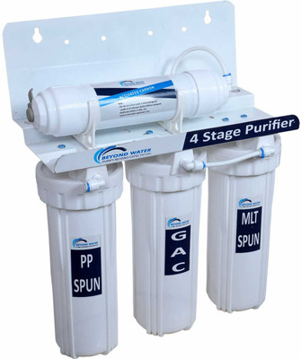 Beyond water Water Purifier 4 Stage NON-Electric with Activated Carbon Gravity Based Water Purifier(White)
