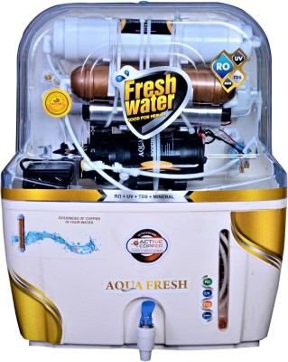 Aqua Fresh Swift GOLD COPPER ro+uv+tds Electrical ground 15 L 15 L RO + UV + UF + TDS Water Purifier(White, Yellow)