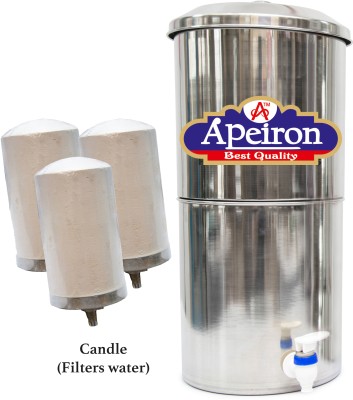 Apeiron Stainless Steel 24 Ltr Water Purifier 24 L Gravity Based Water Purifier(Silver)