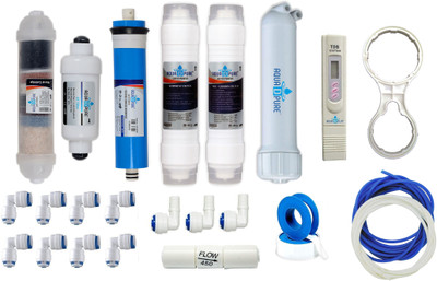 AquaDpure Complete 80 GPD RO Water Purifier Service Kit Filter 12 L RO + UV + UF Water Purifier(Blue)