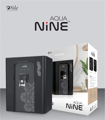 Aquagrand NINE LED Display Suitable for borewell, tanker, municipal water 12 L RO + UV + UF + TDS + Mineral Water Purifier(Black)