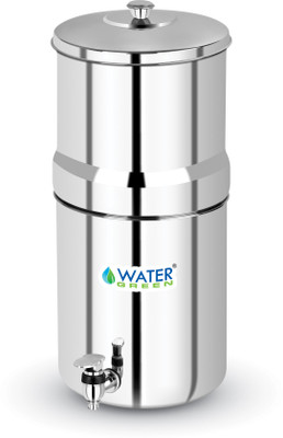 WATER GREEN Stainless Steel Jointless 24 L Gravity Based Water Purifier(Silver)