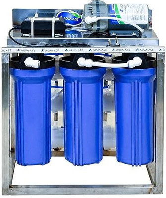 Aqua Ace 25 lph ro 25 L RO + UF Water Purifier(silver/blue)