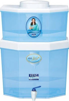 KENT GOLD STAR 8 L Gravity Based + UF Water Purifier Water Purifier | UF Technology Based | Non-Electric & Chemical Free Purification Process | Counter Top | 22L Storage Tank | Suitable for Low TDS Water Upto 150 |(White, Blue)