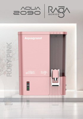 Aquagrand 2090 RAGA SERIES Best Technology With LED Display Water Purifier For Home&office 10 L RO + UV + UF + Minerals Water Purifier(Pink)