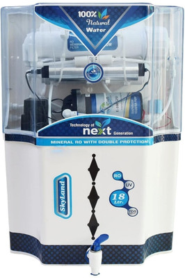 Earth Aqua Fresh Skyland 18 L RO + UV + UF + TDS Water Purifier(White)