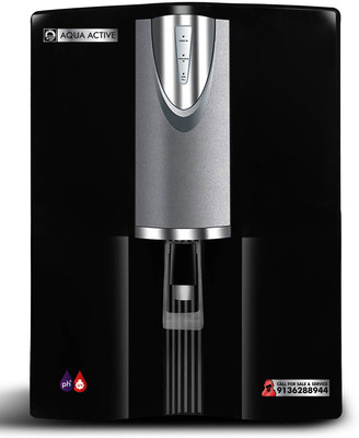 Aqua Active Misty RO+UV+TDS Controller 10 L RO + UV Water Purifier(Black Grey)