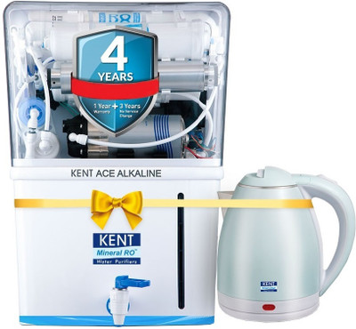 KENT 116141 8 L RO + UV + UF + TDS Control + Alkaline + UV in Tank Water Purifier Suitable for all - Borewell, Tanker, Municipality Water(White, Aqua) KENT 116141 8 L RO + UV + UF + TDS Control + Alkaline + UV in Tank Water Purifier Suitable for all - Borewell, Tanker, Municipality Water(White, Aqua)