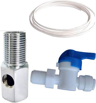 GE FILTRATION 1/4 Size piping Ro inlet valve set with Brass Nipple and Plastic Handle 20000 L UF Water Purifier(Multicolor)