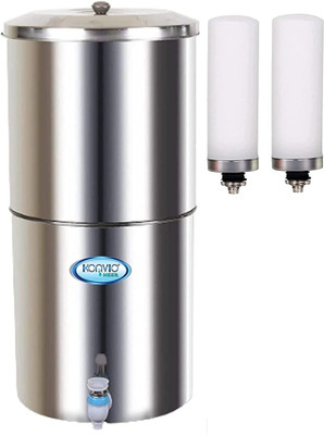 KONVIO Non Electric Stainless Steel Gravity filter purifier 18 L Gravity Based Water Purifier(Silver)