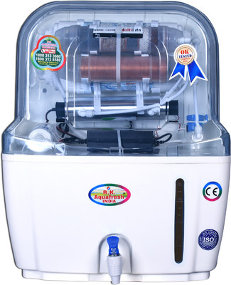 R.K. AQUA FRESH INDIA E-002 Water Purifier No Ro System Specially For Govt Supply,Municipal,Soft Water 12 L UV + UF + Copper Water Purifier(White)