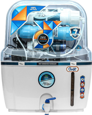 Aqua Flow Enterprises Swift 12 L RO + UV + UF + TDS Control + Alkaline + Copper + UV in Tank Water Purifier(White)