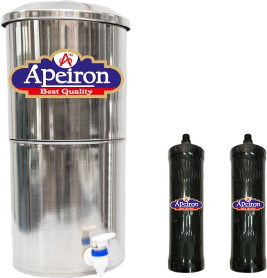 Apeiron Water Purifier With Carbon Candle 21 L Gravity Based Water Purifier(Silver)