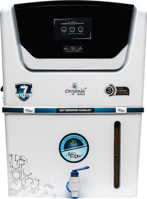 Aqua Flow Enterprises Ai Qua 12 L RO + UV + UF + TDS Control + UV in Tank Water Purifier(White)
