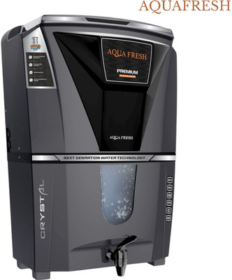 Aqua Fresh CRYSTAL GREY COPPER+RO+UV+UF+MINTDS AUTOMATIC ELECTRIC BORWELL RO WATER PURIFIER 12 L RO + UV + UF + TDS + Mineral Water Purifier(Black, Grey)