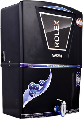 Always Rolex 12 L  + Active Copper Water Purifier 12 L RO + UV + UF + TDS Water Purifier(Black)