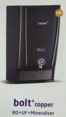 LIVPURE bolt+copper 7 L RO + UV + UF + Copper Water Purifier (belu)