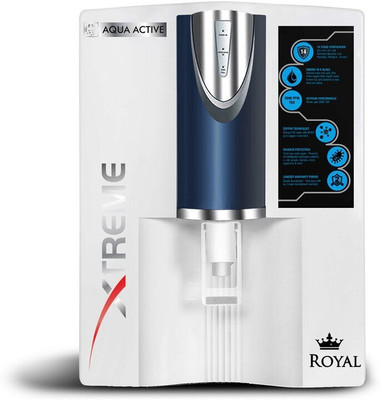 AquaActive Misty 100 GPD 10-Litres Mineral  Water Purifier ,White with Up to 2500 TDS 10 L RO Water Purifier(White Blue)