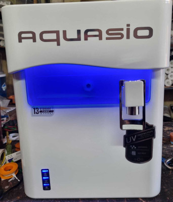 AQUASIO ; Purity Served In Style Hydrogen Water Purifier with Carbon, LED Display & Auto Flush Technology 13 L RO + Alkaline Water Purifier(White, Blue)