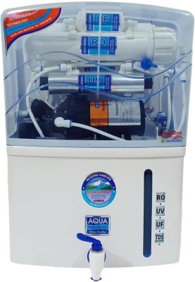 Marchio Aqua Grand Plus Copper water Purifier 12 L RO + UF + UV + UV_LED + TDS Control Water Purifier(White)