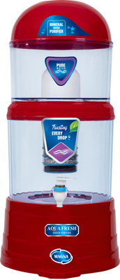 Musky By Aqua fresh mineral pot non electric (municipal water purifier) 16 L Gravity Based Water Purifier(Red)