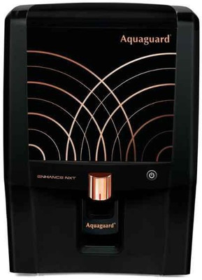 Aquaguard Enhance NXT (UV+UF) With Active Copper Zinc Booster technology 7 L UV + UF Water Purifier (Black & Gold)