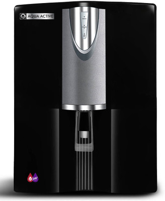 AquaActive RO+UV+TDS Purifier 8 L RO + UV + MTDS Water Purifier(Black,Grey)