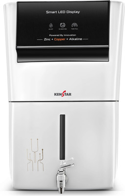 Kenstar White Pureza. 8 L RO + UF + UV + Copper + Alkaline + Mineralizer Water Purifier Needs no service for 2 years(White)