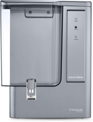 Aqua Fresh Titanium Series 1 Years Warranty India 1st BIS (IS 16240 :2023) CM/L8100159306 8 L RO + UV + UF + TDS + ALK + Copper Water Purifier(Grey)