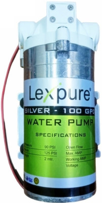 BALRAMA Full Metal SS Body 100 GPD Lexcru RO Motor Lexpure Booster RO Pump 24 Volt DC 18000 L RO + UV + UF Water Purifier(Silver)