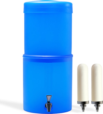 Rama Gravity Lite Water Filter, 20L Storage with 2 Spirit Candles and PP Tap 20 L Gravity Based Water Purifier(Blue)
