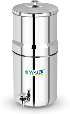 WATER GREEN Stainless Steel Jointless 34 L Gravity Based Water Purifier(Silver)