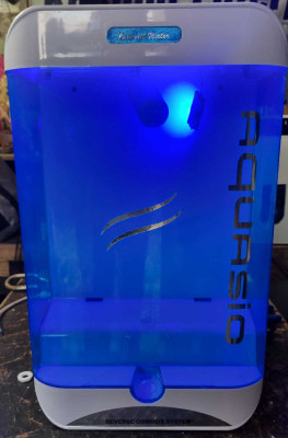 AQUASIO ; Purity Served In Style GLOW Alkaline 1100 IV Carbon 18 - 20 LPH Reverse Osmosis 10 L RO + Alkaline Water Purifier(Blue, White)