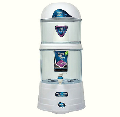 Musky By Aqua fresh mineral pot non electric (municipal water purifier) 16 L Gravity Based Water Purifier(White)