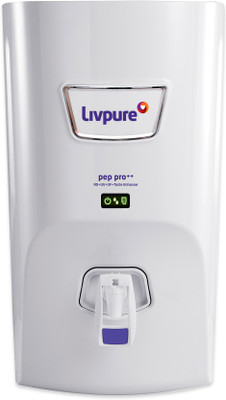 LIVPURE LIV-PEP-PRO-PLUS+ 7 L RO + UV + UF Water Purifier With Taste Enhancer (White) For Rs. 6389 @ 59 %