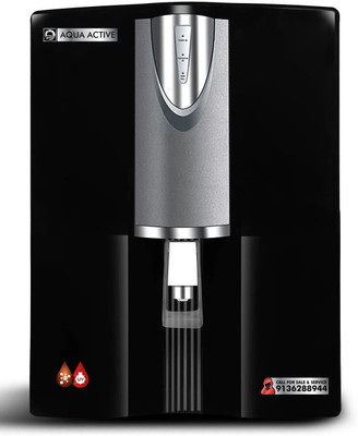 AquaActive MistyROUVPFCUBlack 10 L RO + UV Water Purifier(Black Grey)