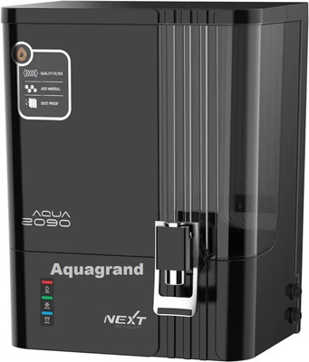 Aquagrand 2090 Model SMART LED Display Premium Water Purifier For Home And Office 10 L RO + UV + UF + TDS Water Purifier (Black) For Rs. 3392 @ 77 %