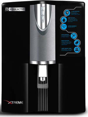 Aqua Active Xtreme 9 L RO + UV + UF + IBT + Alkaline Water Purifier(Black)