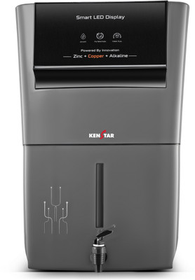Kenstar Pureza 8 L RO + UF + UV + Copper + Alkaline + Mineralizer Water Purifier(Grey)