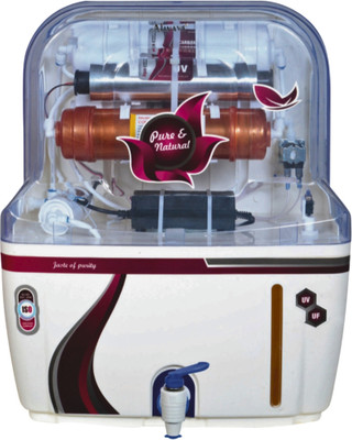 Always PURE NATURAL UV Without RO 15 L UV + UF + Copper Water Purifier(White)