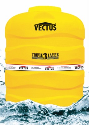 VECTUS Triple Layer Slik water tank Yellow 500 L Water Tank(Plastic)